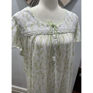 Aria Collection Pink Floral Short Nightgown Short Sleeve Cotton Sleep Shirt XL